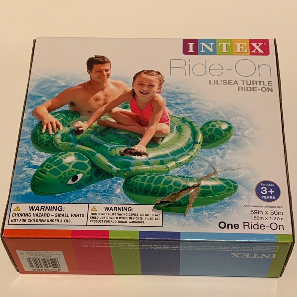 Intex Turtle Ride-On Inflatable Kids Swim Pool